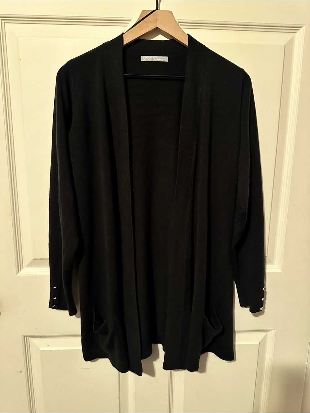 Marks & Spencers | Sweater | M&S Black Open-Front Women's Sweater Cardigan